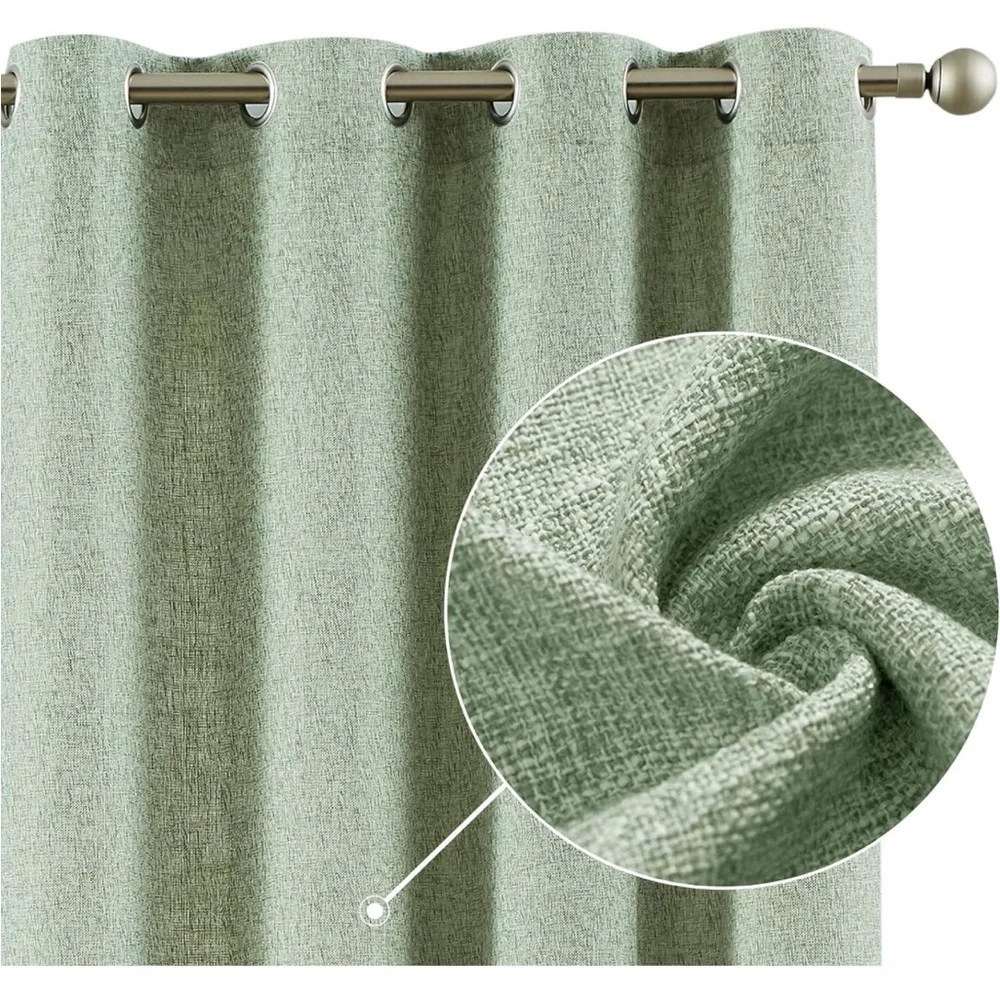 JINCHAN FAUX LINEN CURTAINS